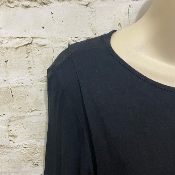 Bar III Black Long Sleeve Layered Ruched Bodycon Dress - Picture 4 of 4